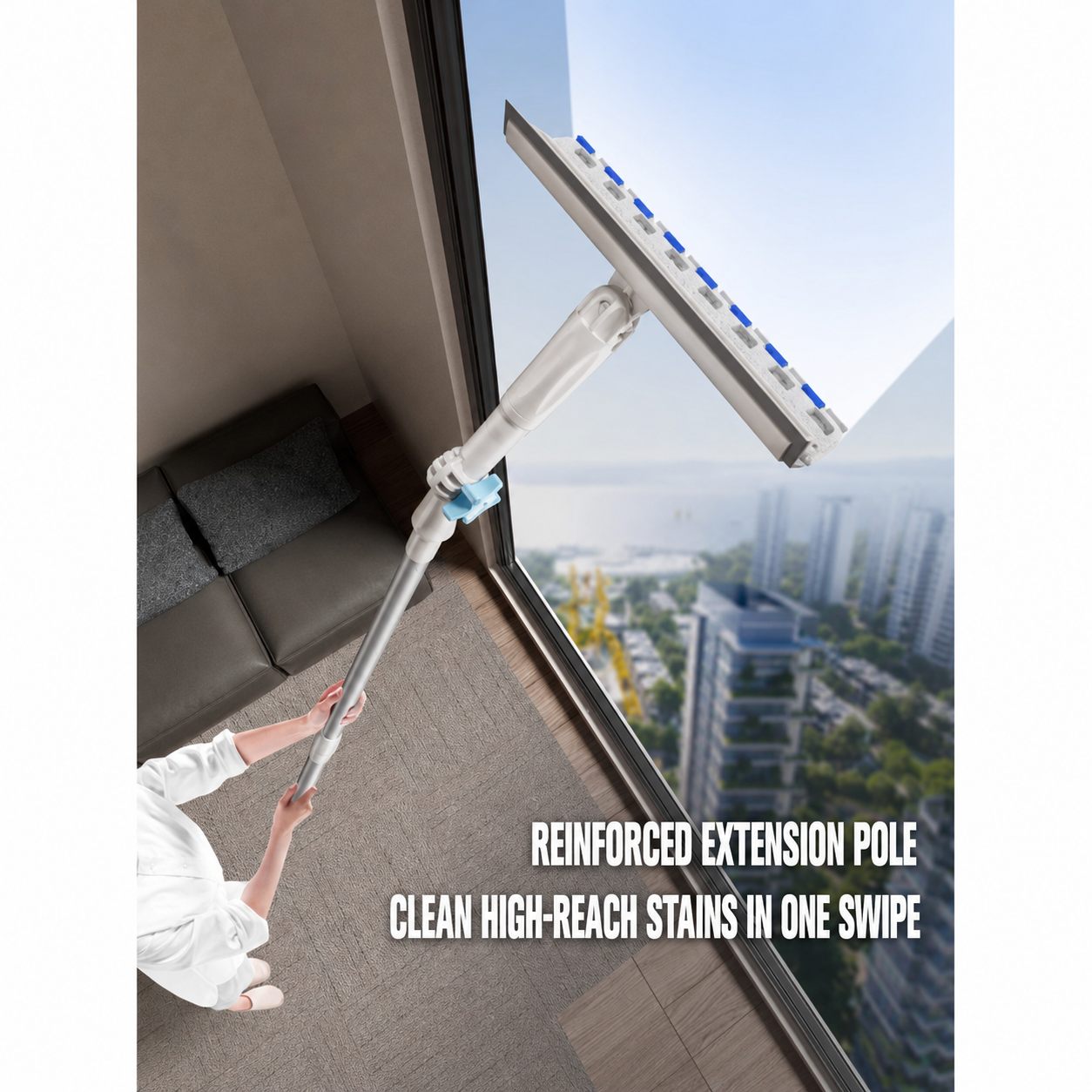 2-in-1 Telescopic Window Cleaner & Squeegee